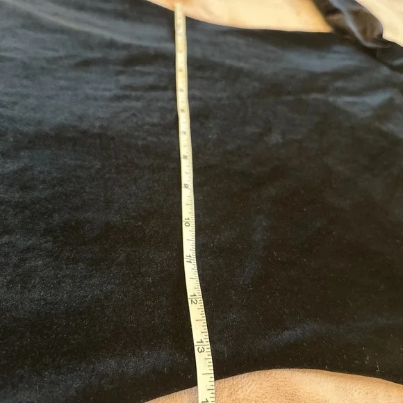 Reformation Lunar Dress Black‎ Velvet Long Sleeve Mini Puff Sleeve | Size S - Picture 7 of 8